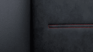 EQB - Noir ARTICO avec inserts DINAMICA et surpiqûres rouges (651)