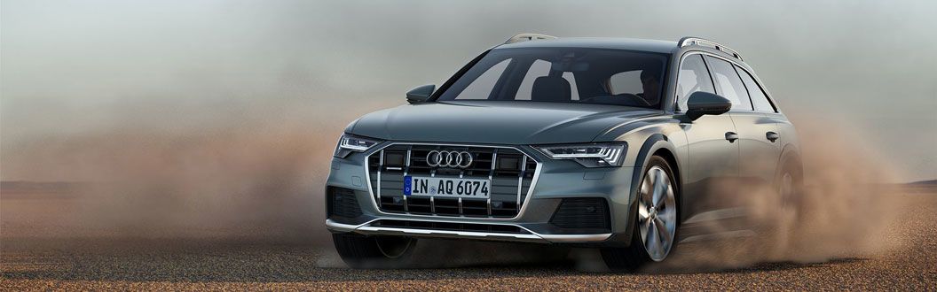 The 2020 Audi A6 allroad Vancouver, BC The 2020 Audi A6 allroad speeding through sand