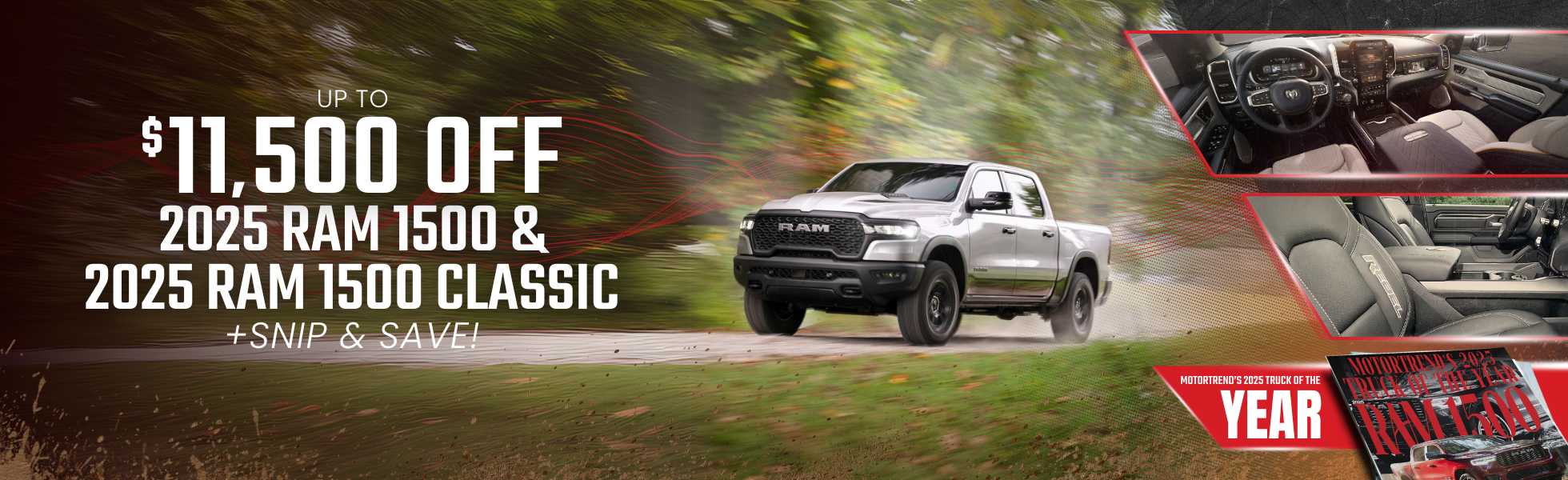 UP TO $11,500 OFF 2025 RAM 1500!