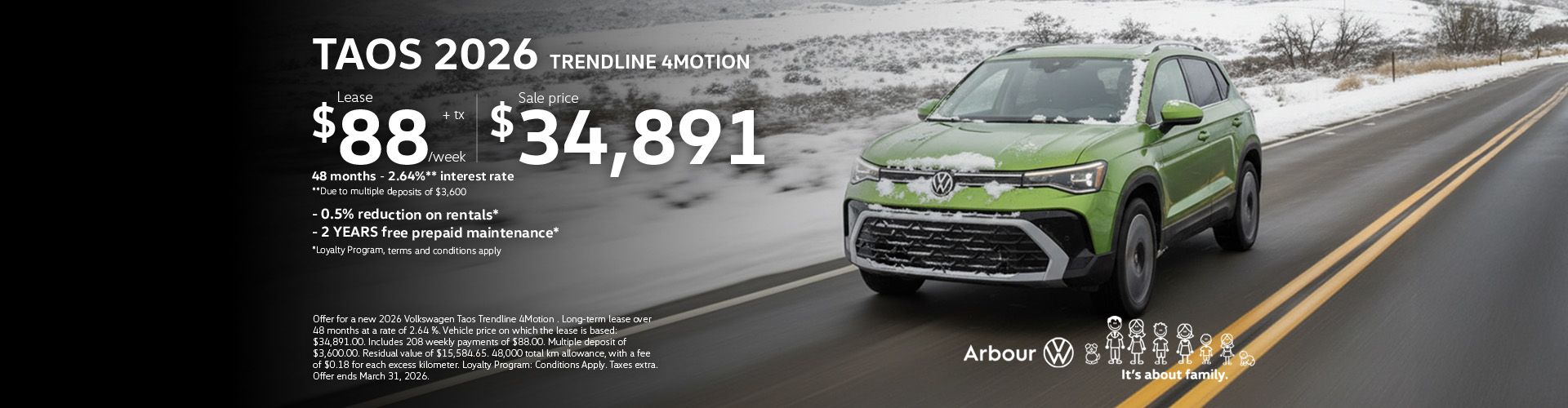 Taos 2026 Trendline 4motion