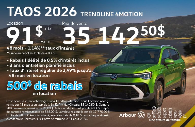 Taos 2026 Trendline 4motion