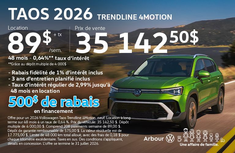 Taos 2026 Trendline 4motion