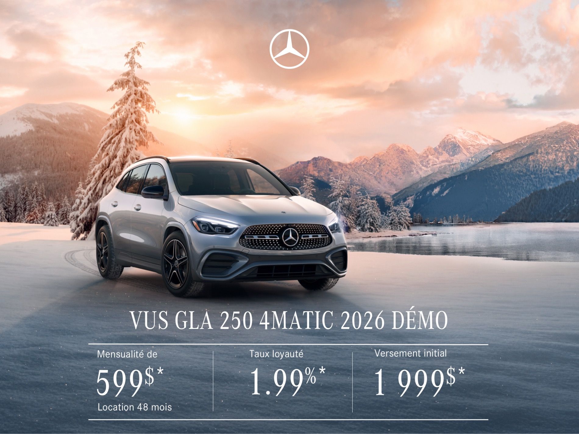 Offre sur le VUS GLA 250, 2026