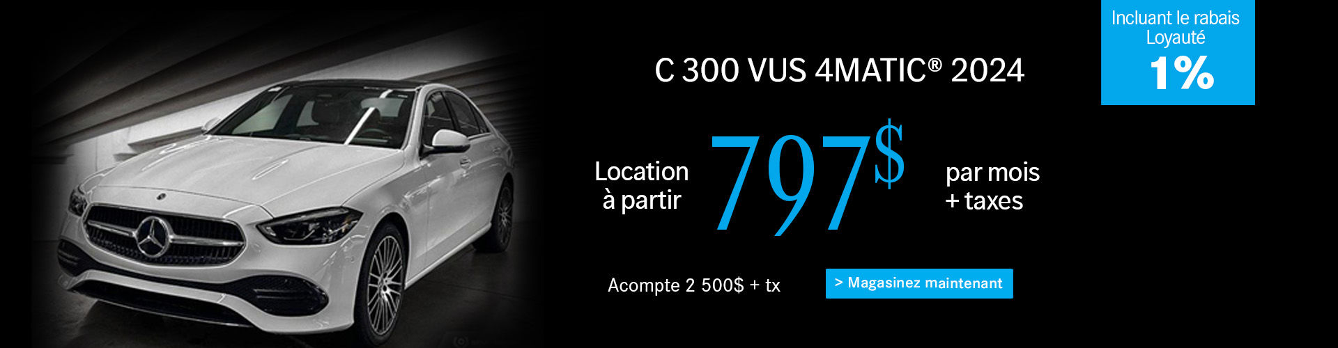 C 300 4MATIC SUV 2024 partir de 797$