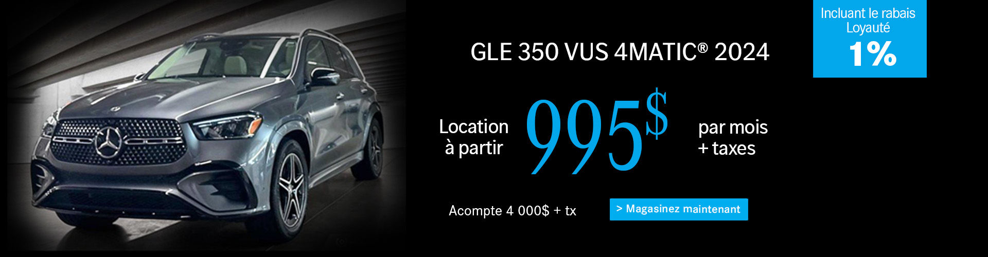 GLE 350 SUV 2024 partir de 995$