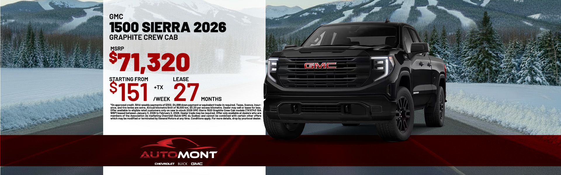 GMC 1500 Sierra Graphite Crew Cab 2026