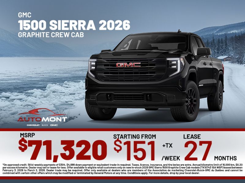 GMC 1500 Sierra Graphite Crew Cab 2026