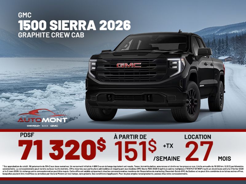 GMC 1500 Sierra Graphite Crew Cab 2026