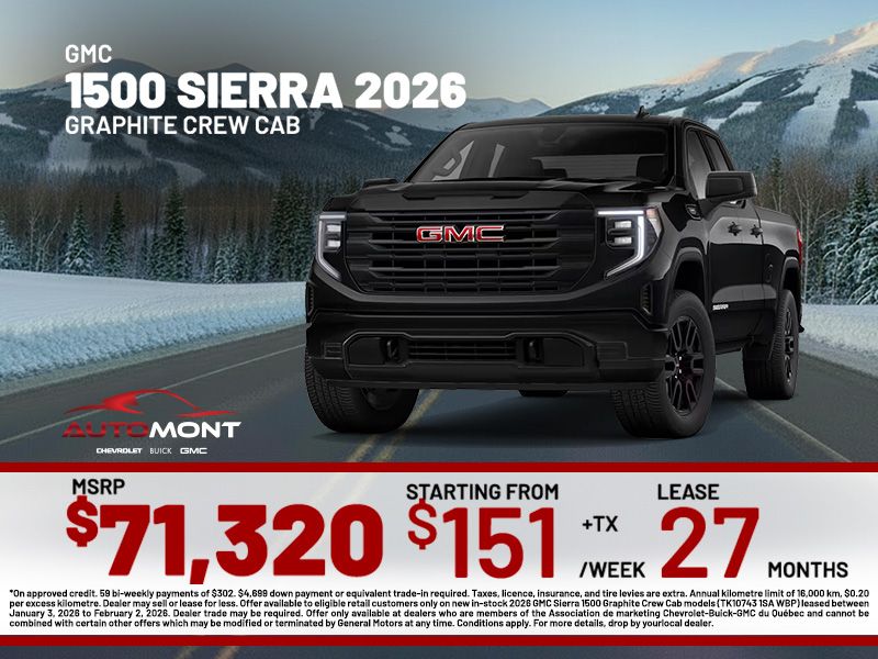 GMC 1500 Sierra Graphite Crew Cab 2026