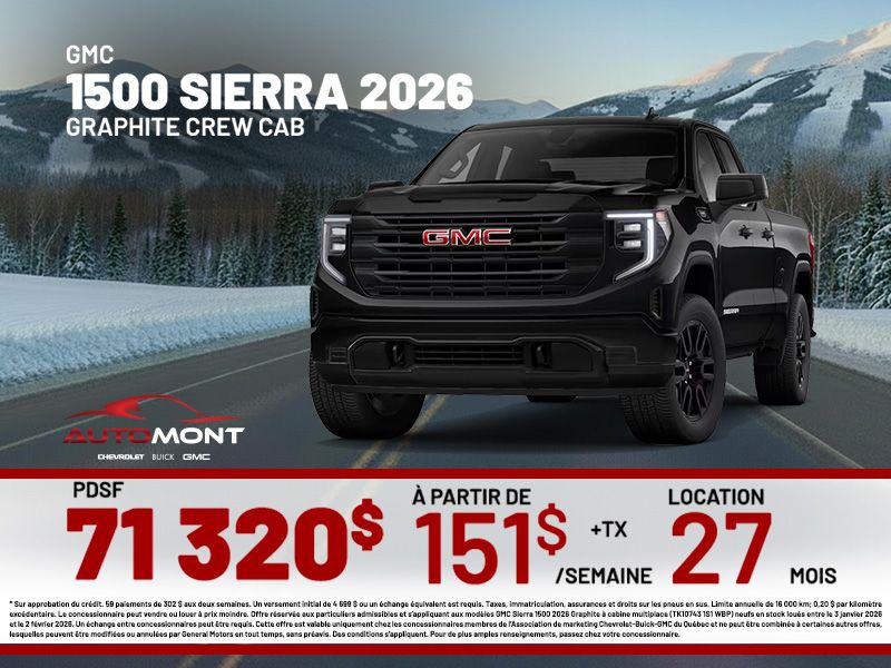 GMC 1500 Sierra Graphite Crew Cab 2026