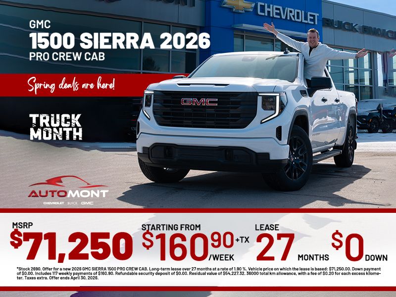 GMC 1500 Sierra Crew Cab Pro 2026