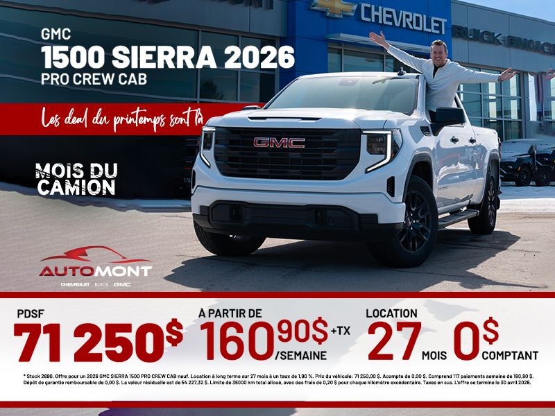 GMC 1500 Sierra Crew Cab Pro 2026