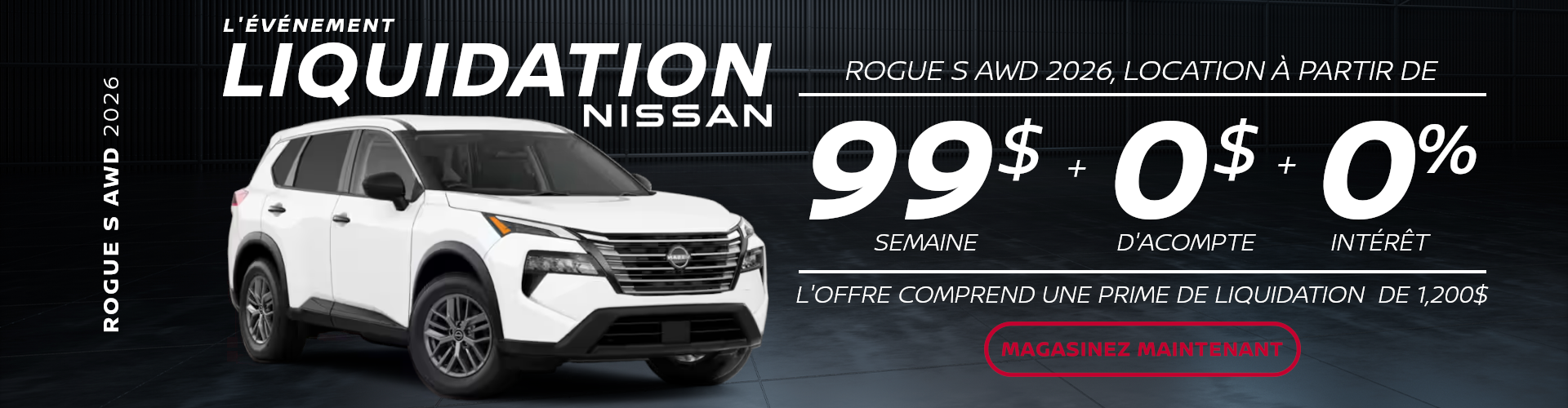 OFFRE LOCATION ROGUE S AWD