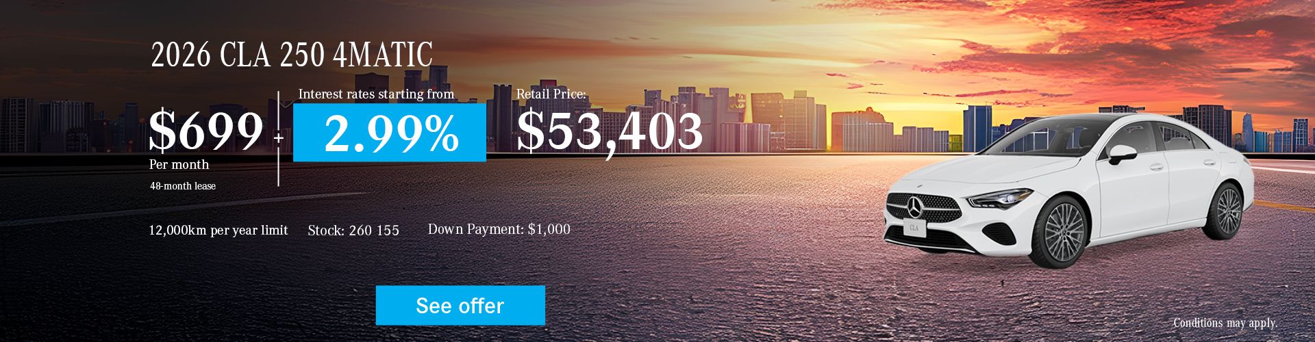 20256Mercedes-Benz CLA250 4MATIC