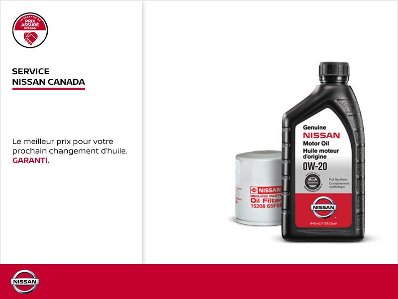 Changement d'huile Service Nissan