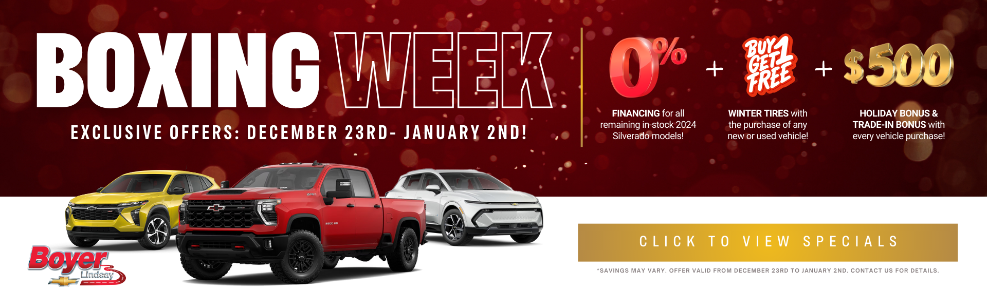 Boxing Week Sales Event