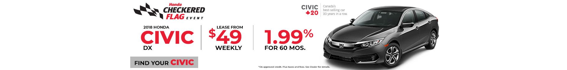 Lease the 2018 Honda Civic DX