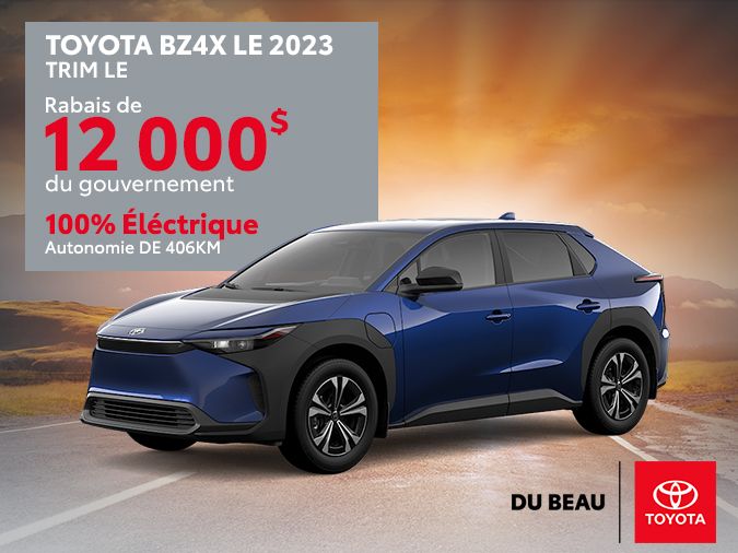 Du Beau Toyota à Thetford Mines Toyota BZ4X LE 2023 Trim LE