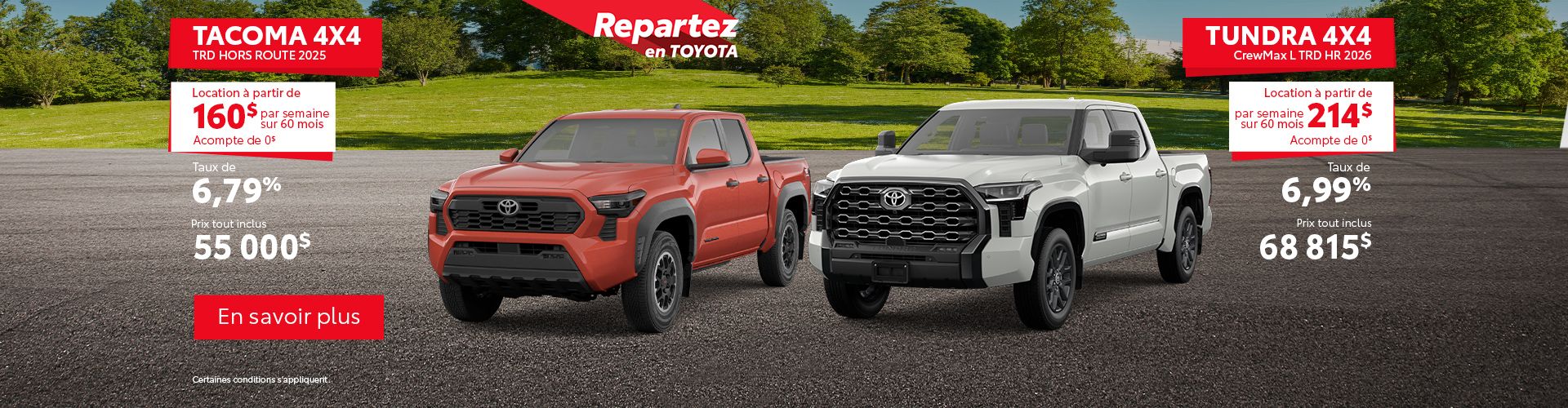 Tundra 2026 - Tacoma 2025