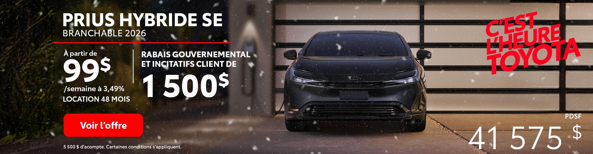 Prius Hybride branchable SE 2026