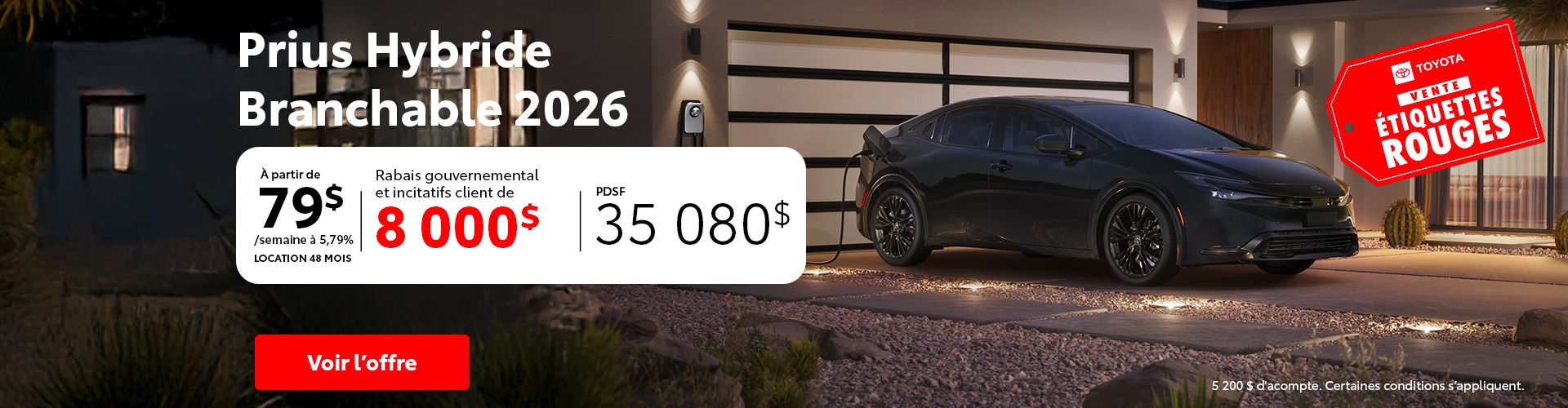 Prius Hybride branchable  2026