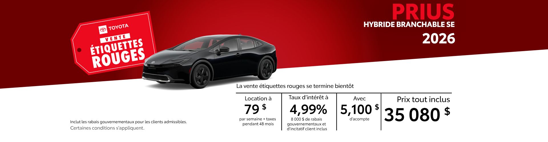 Prius Hybride branchable 2026