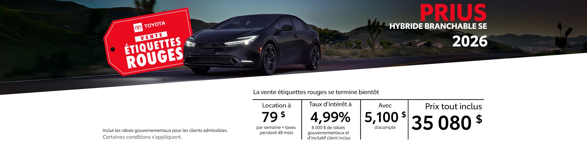 Prius Hybride branchable 2026