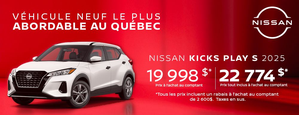 Nissan Kicks Play 2025 le plus ABORDABLE