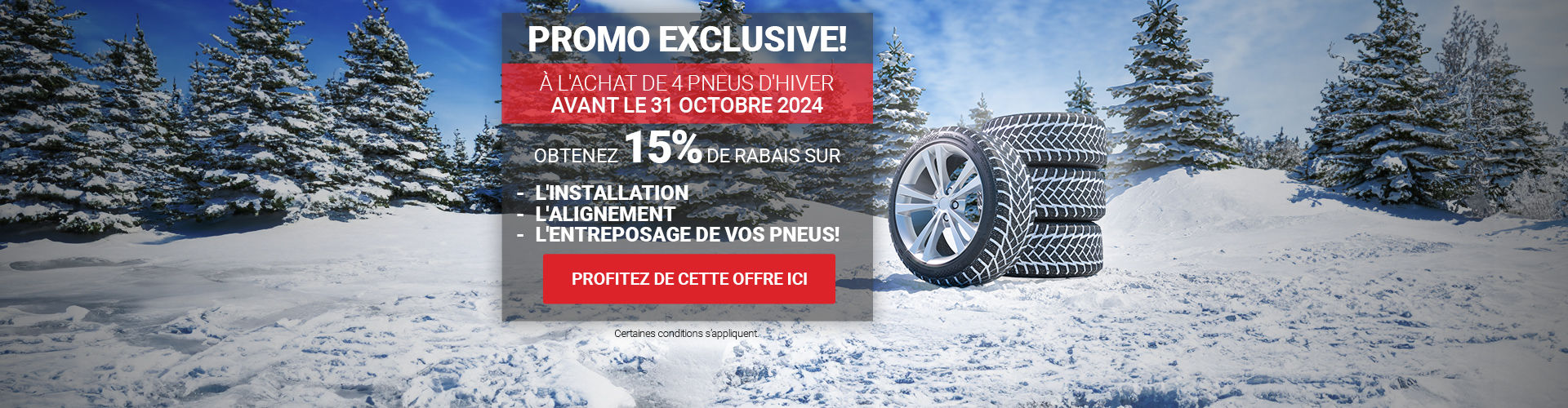 Offre Exclusive de Pneus d'Hiver