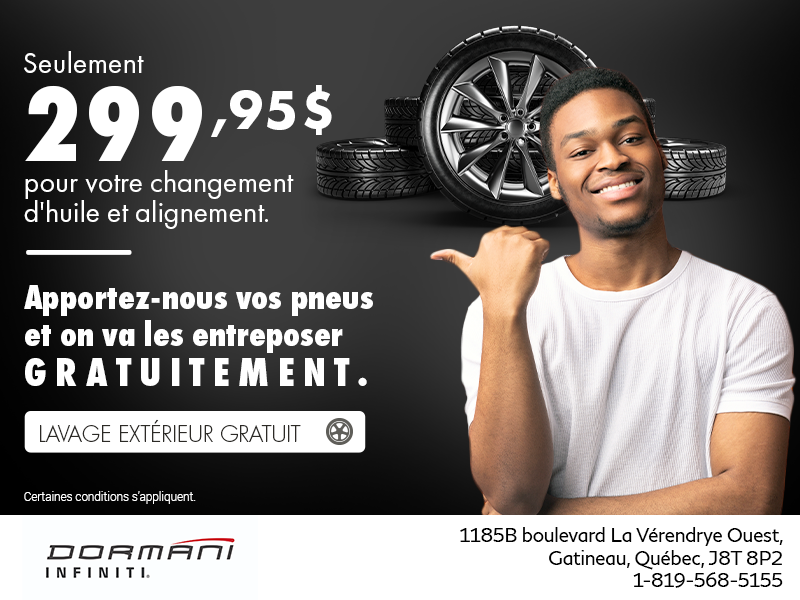 Promotions sur l'entretien