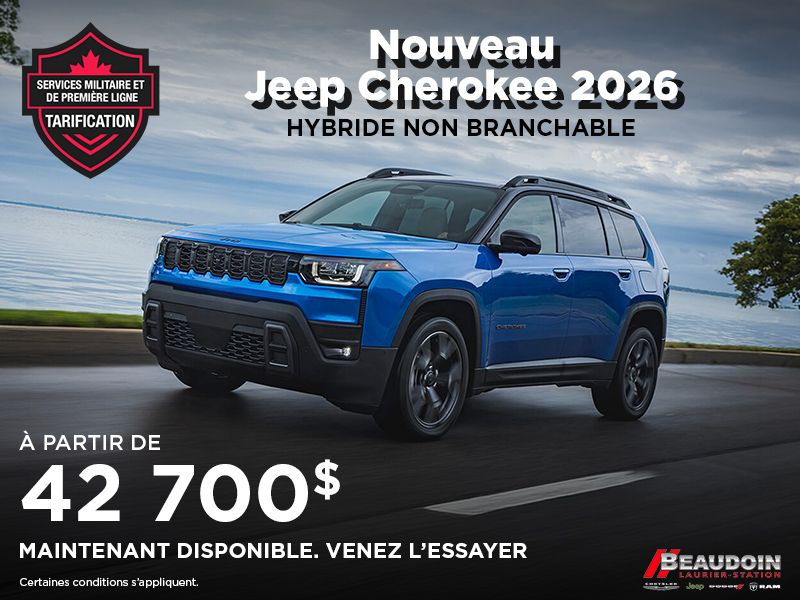 Jeep Cherokee Hybride Non branchable 2026
