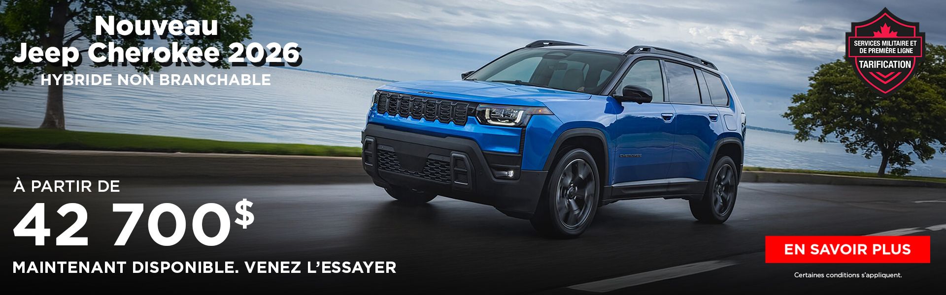 Jeep Cherokee Hybride Non branchable 2026