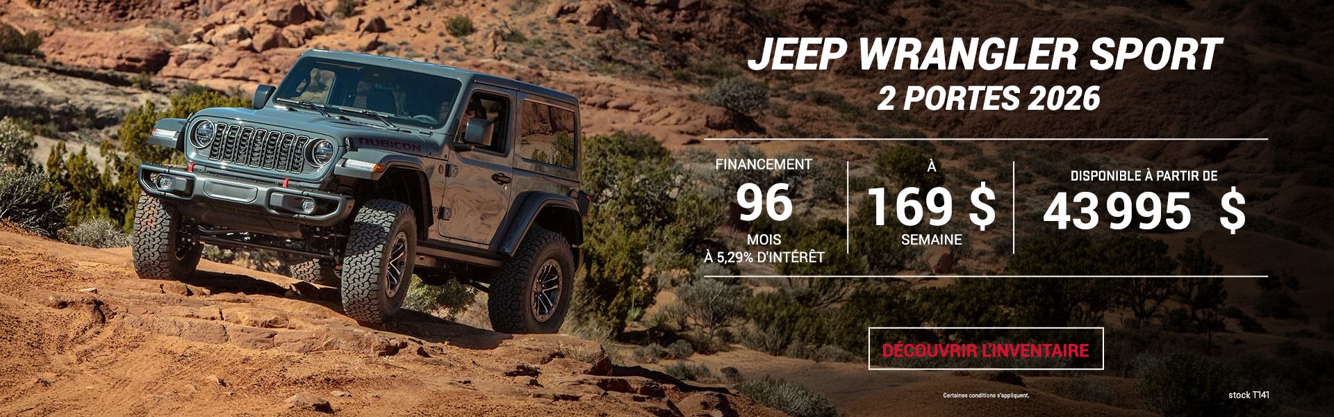 Jeep Wrangler sport 2 portes 2026