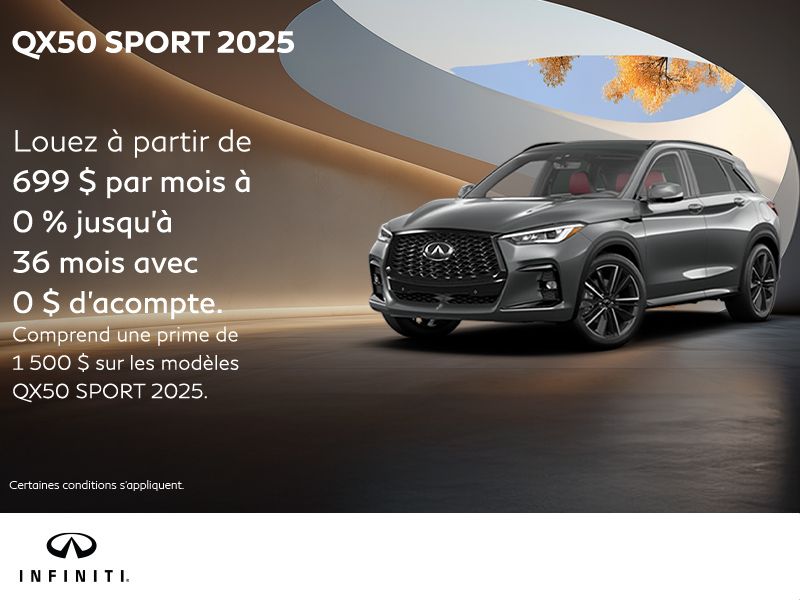Procurez-vous la INFINITI QX50 2025 !