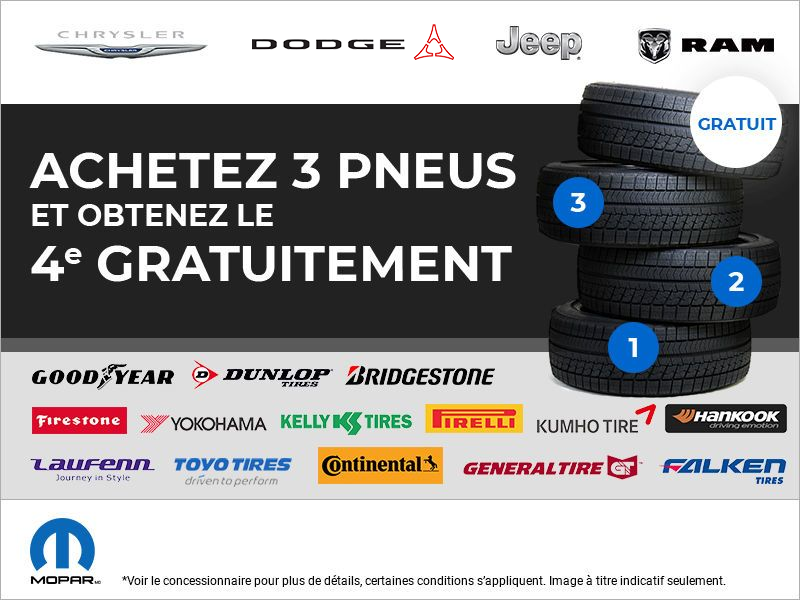 4e pneu gratuit