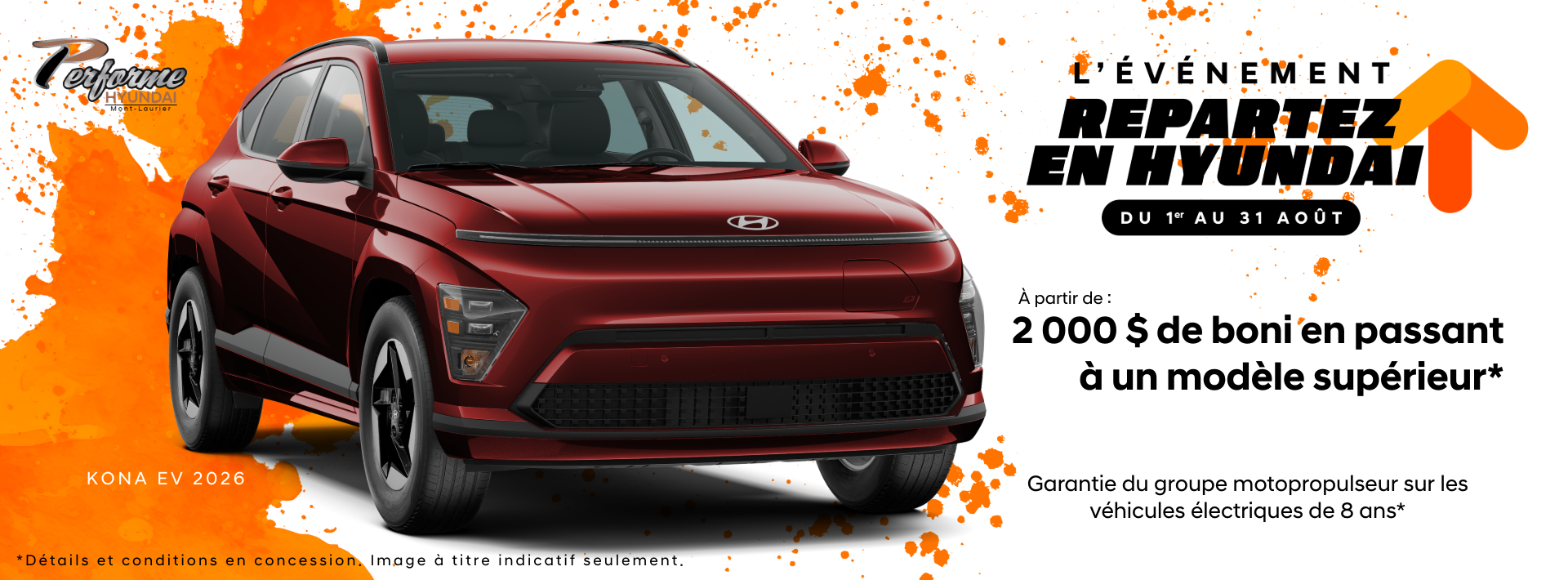 L'événement repartez en Hyundai - Kona EV 2026 L'événement repartez en Hyundai - Kona EV 2026