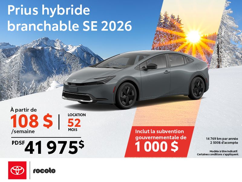 Prius Hybride Branchable SE 2026