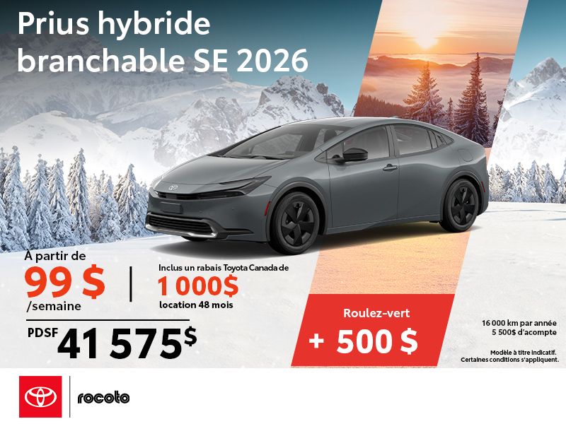 Prius Hybride Branchable SE 2026