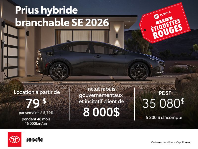Prius Hybride Branchable SE 2026