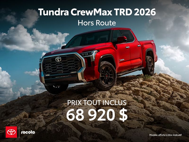 Tundra CrewMax TRD hors route 2026