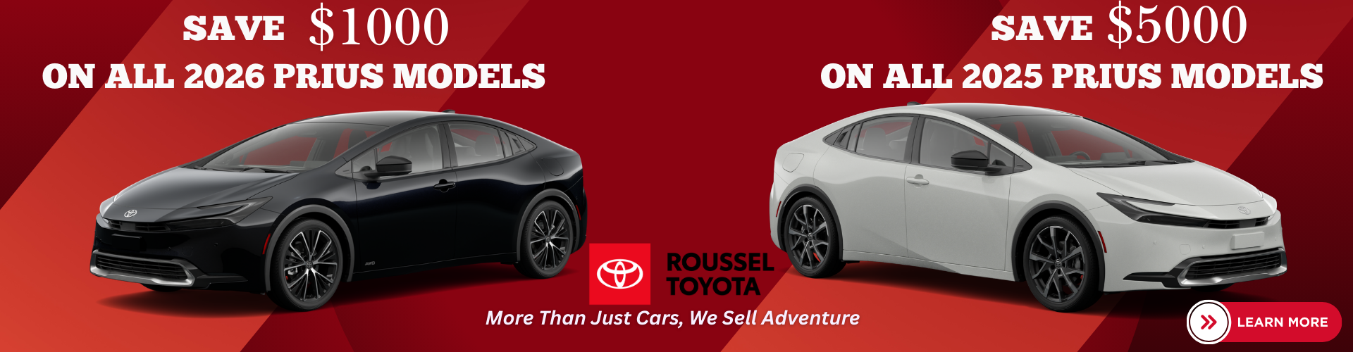 Big Savings on 2025 & 2026 Toyota Prius – Start Your Adventure Today! Big Savings on 2025 & 2026 Toyota Prius – Start Your Adventure Today!
