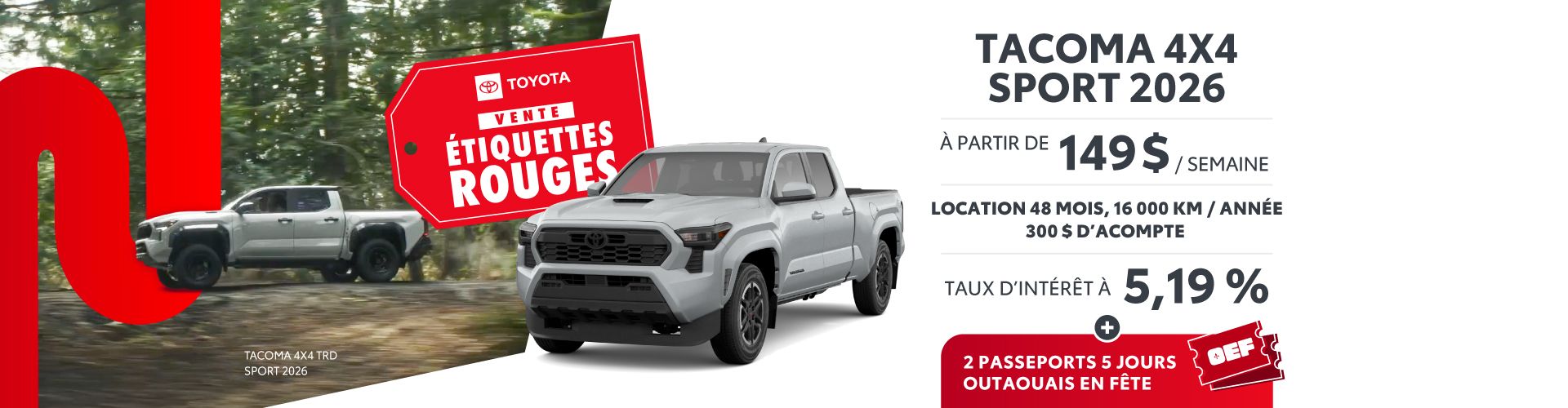 Tacoma 4X4 sport 2026