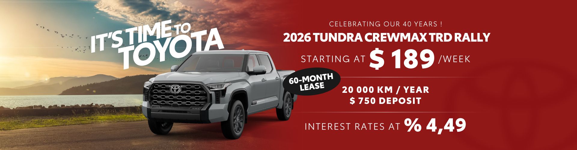 2026 Tundra Crewmax TRD Rally