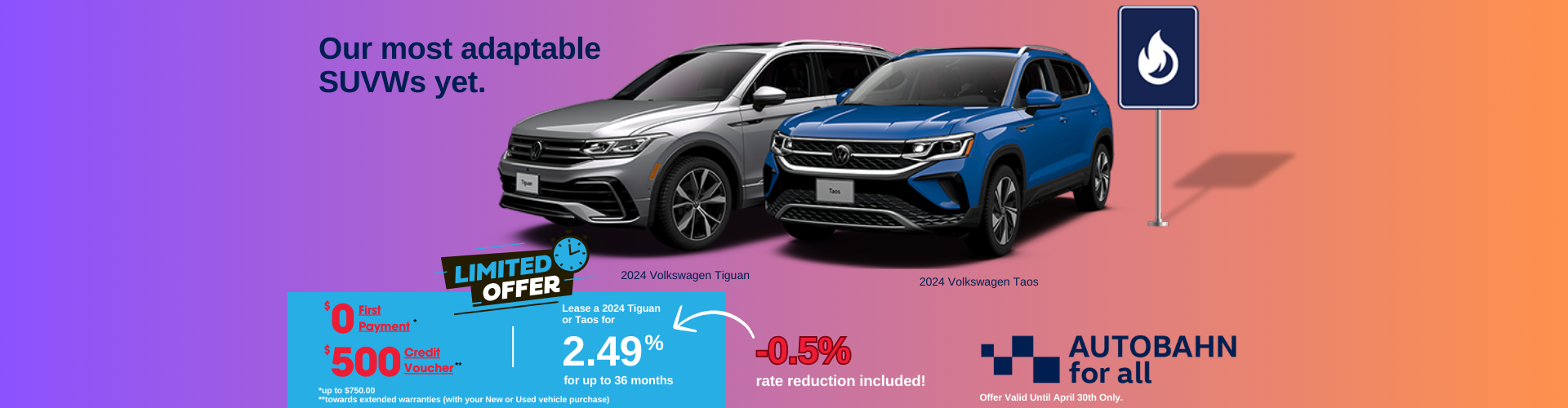 Monthly Offers - Tiguan & Taos