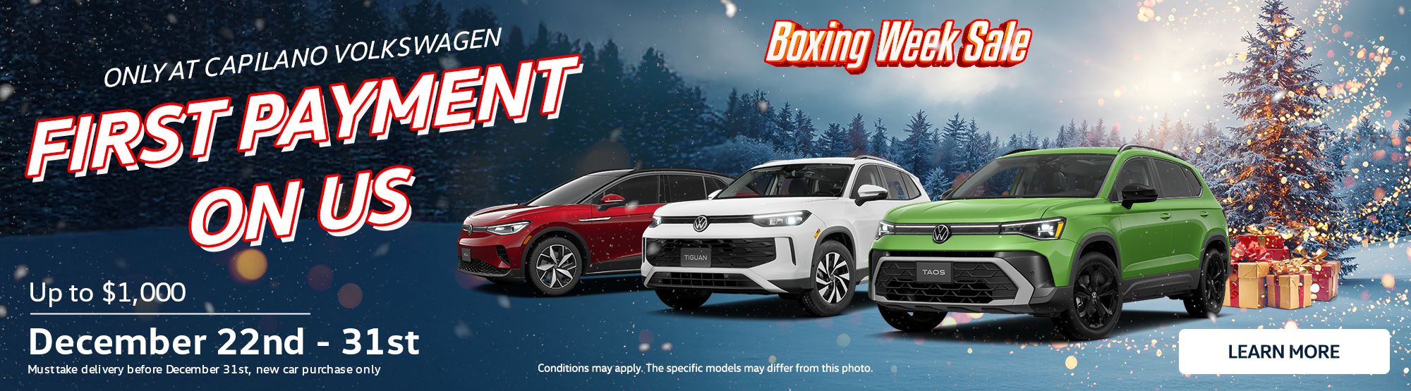 Boxing week sale