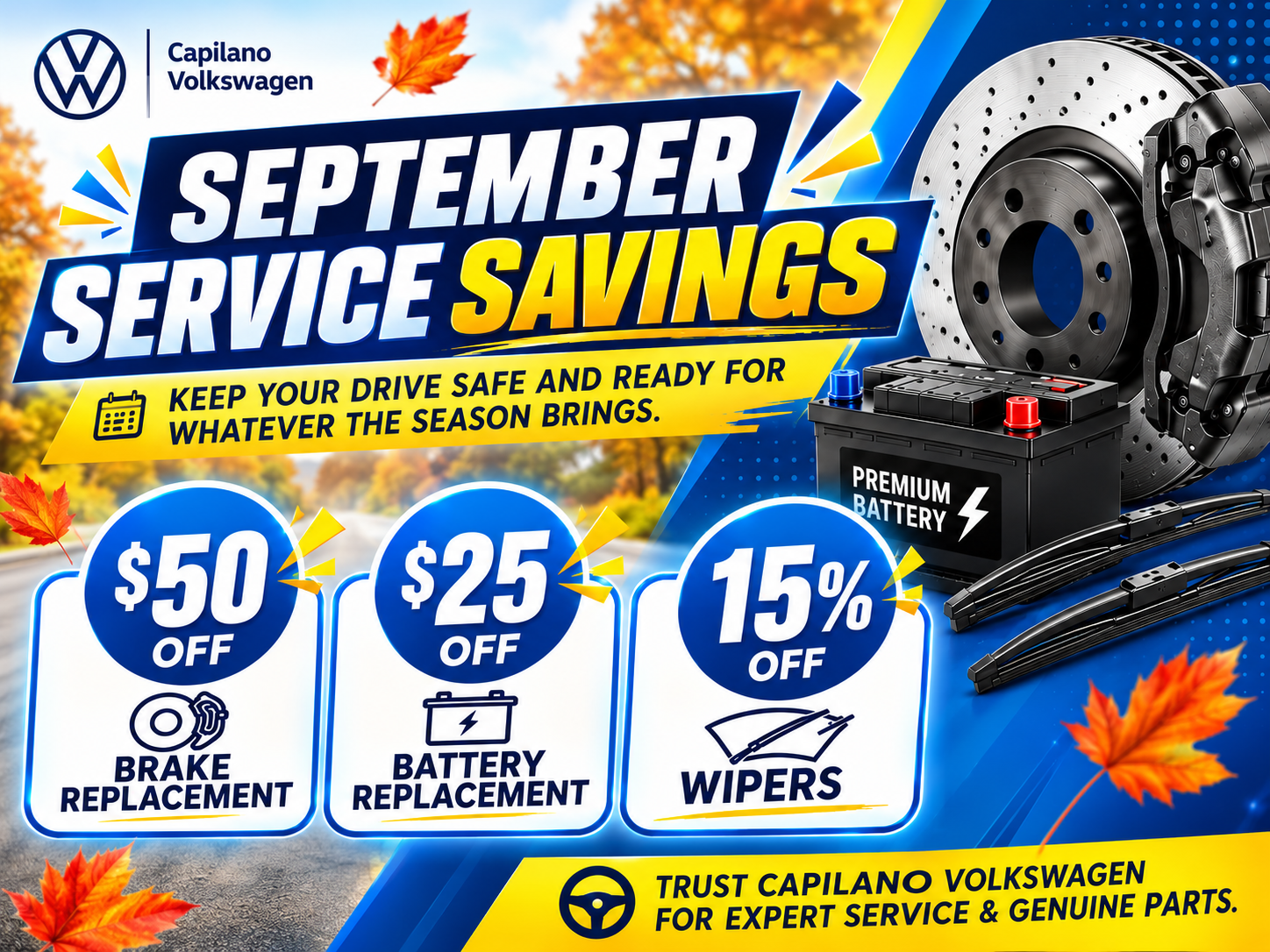 SEPTEMBER SERVICE SAVINGS