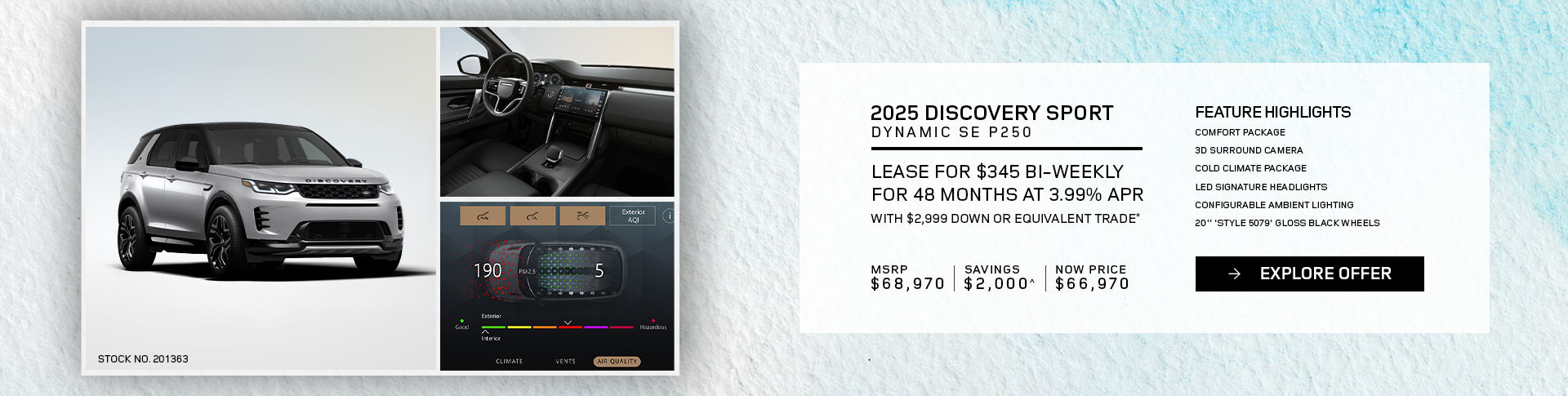 Lease a 2025 Discovery Sport Dynamic SE for $345 bi-weekly*