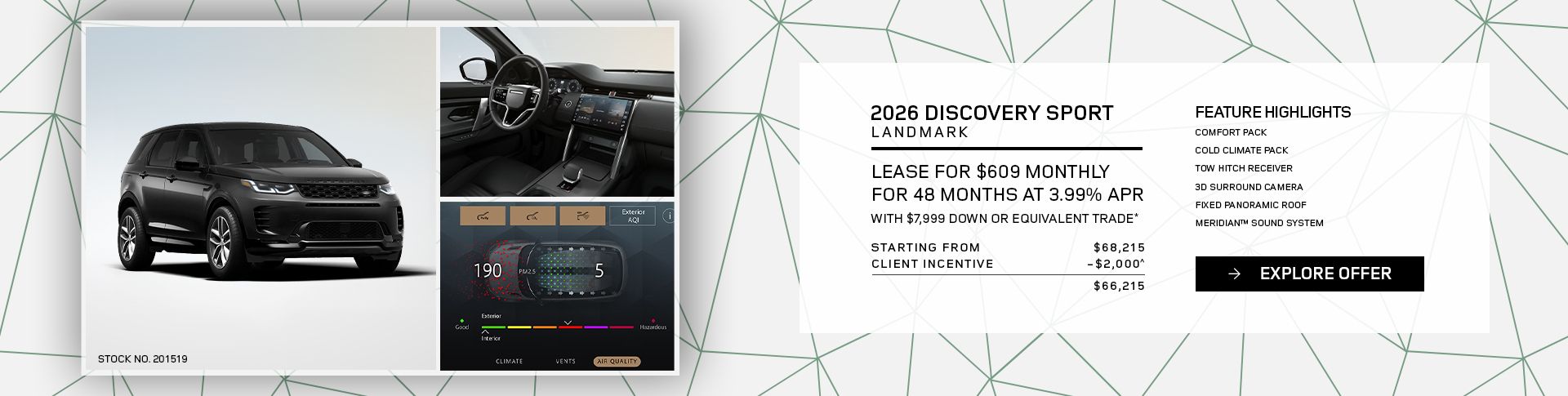 Lease a 2026 Discovery Sport Landmark for $609 monthly*