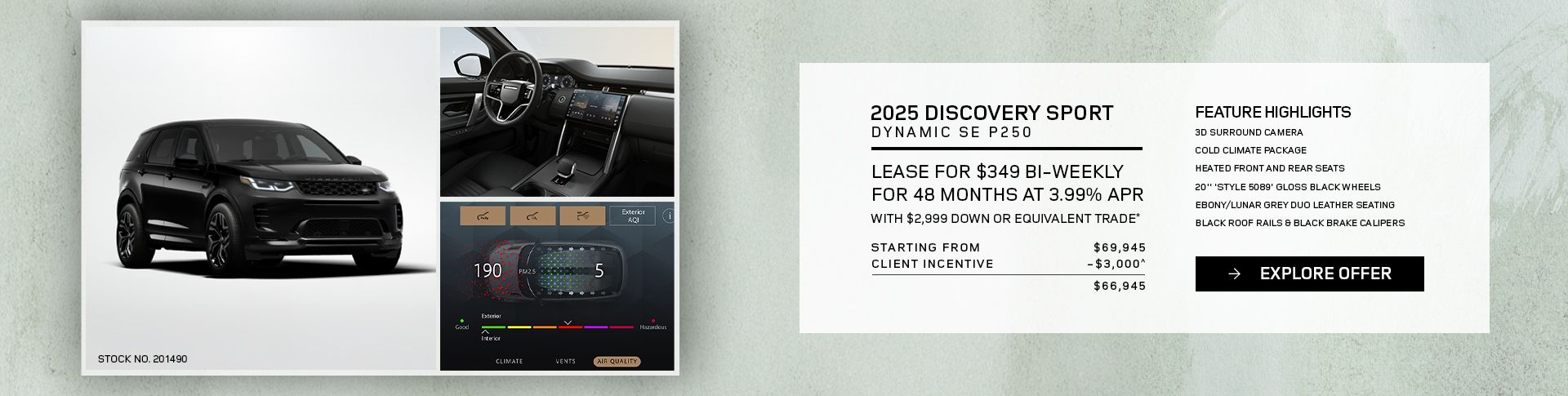 Lease a 2025 Discovery Sport Dynamic SE for $349 bi-weekly*