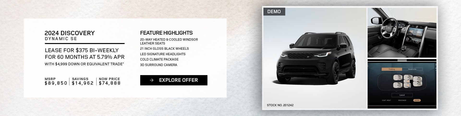 Lease a 2024 Discovery Dynamic SE P360 for $375 bi-weekly*